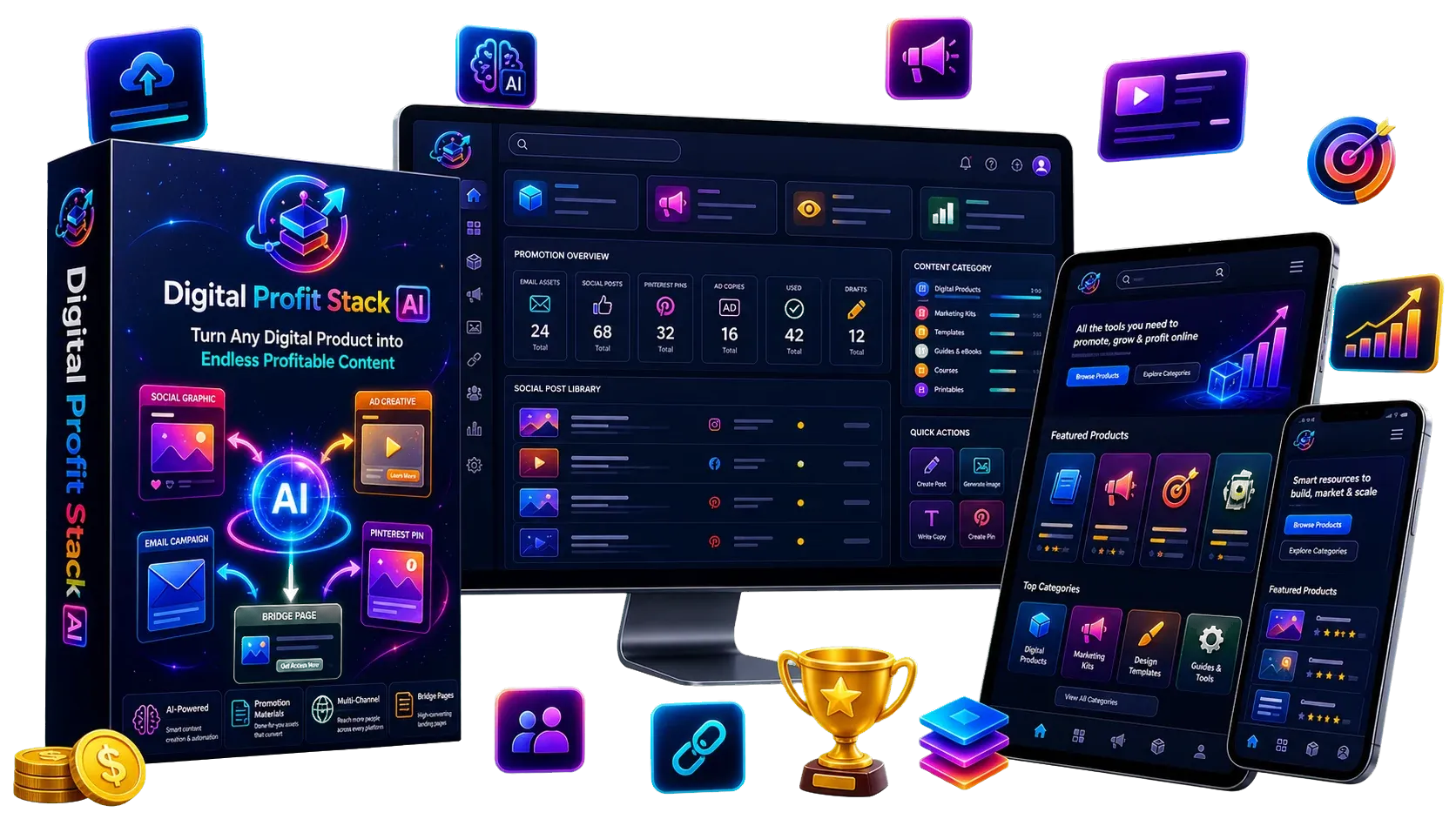 Digital Profit Stack AI dashboard preview