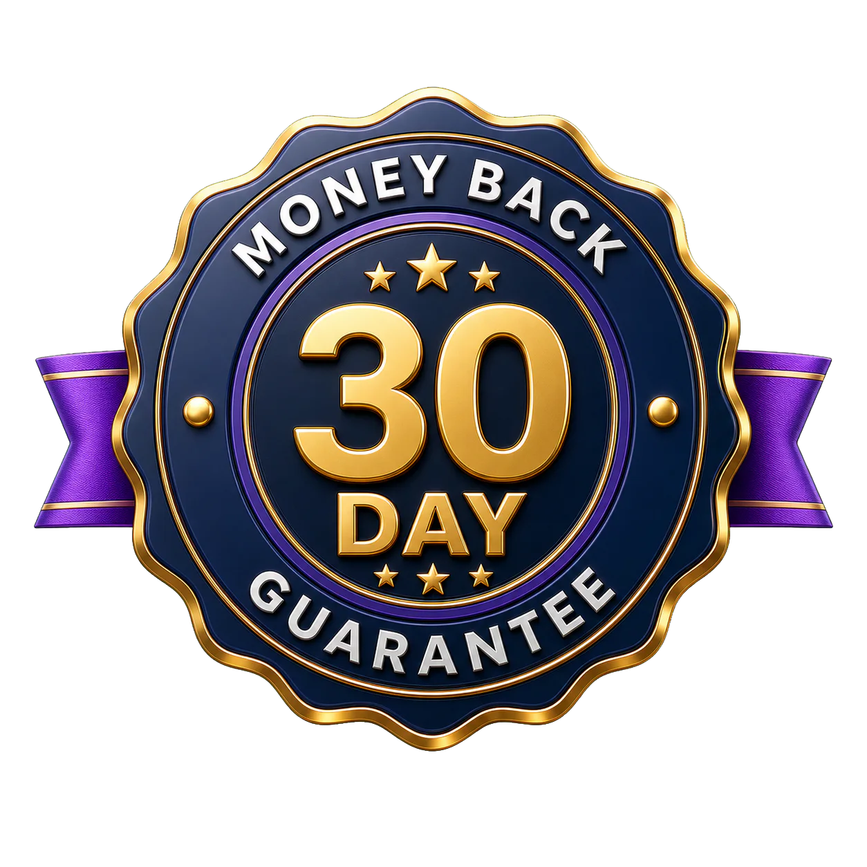 30-day money-back guarantee badge